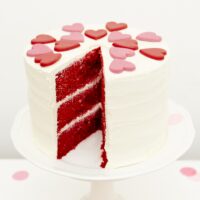 Red velvet Valentine's cake