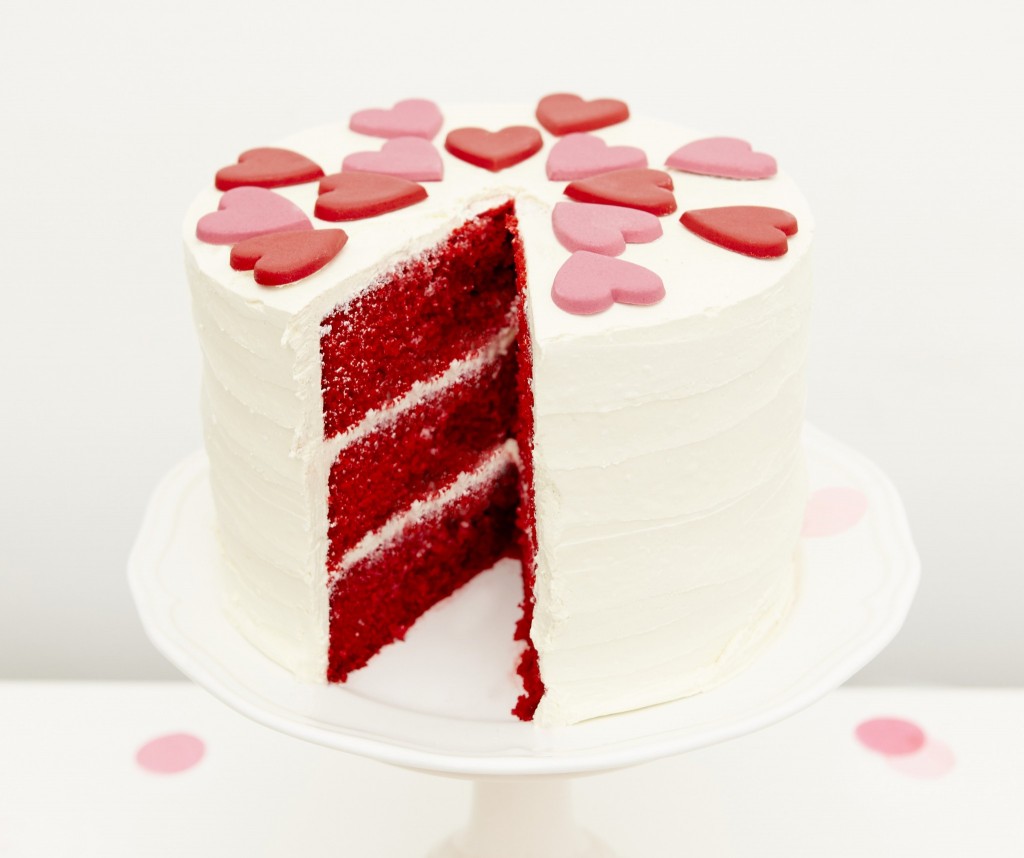 Valentine's Day red velvet cake