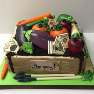 Allotment gardening cake