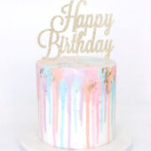 Birthday Drip Colour Cake