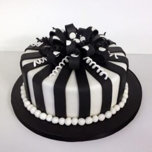Black and white cake