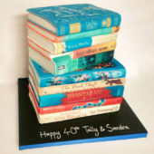 Book themed birthday cake