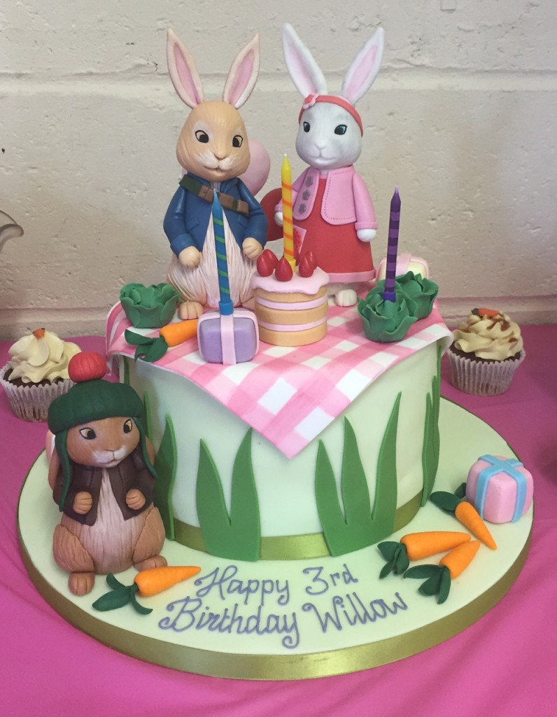 Peter Rabbit themed cake CBeebies