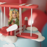 Cakes by Robin - Boggio Studios Gwyneth 7th Birthday Cake Image Close Up