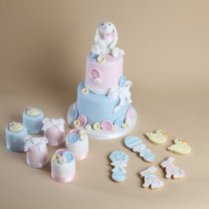Bunny baby shower cake