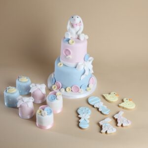 Bunny baby shower cake