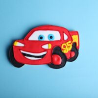 Lightening McQueen iced cookie