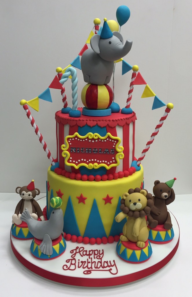 Circus childrens birthday cake