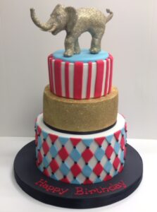 Circus birthday cake for adults