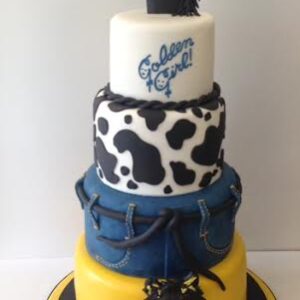 Denim 1st birthday cake