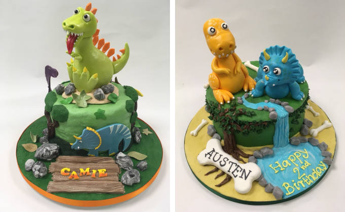 Dinosaur birthday cakes image