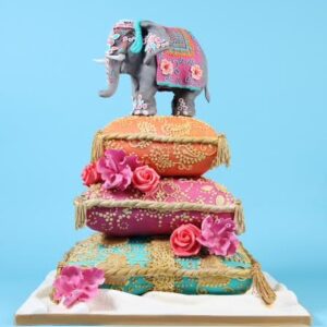 Indian elephant wedding cake