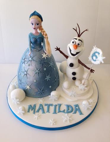 Elsa and Olaf Frozen cake