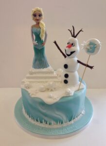 Elsa sugar model birthday cake