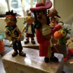 Finished models for Jake and the Pirates cake