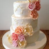 Finished wedding cake