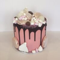 Girly pink patisserie cake