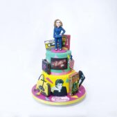 Happy Birthday 80s theme cake