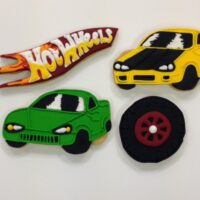 Hot Wheels themed cookies