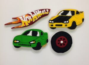 Hot Wheels themed cookies