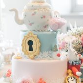 Alice in Wonderland themed party cake