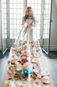 Alice at her feast table