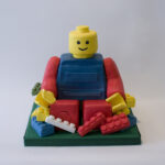 Lego man birthday cake