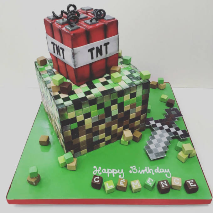 Minecraft Cake | Gray Barn Baking