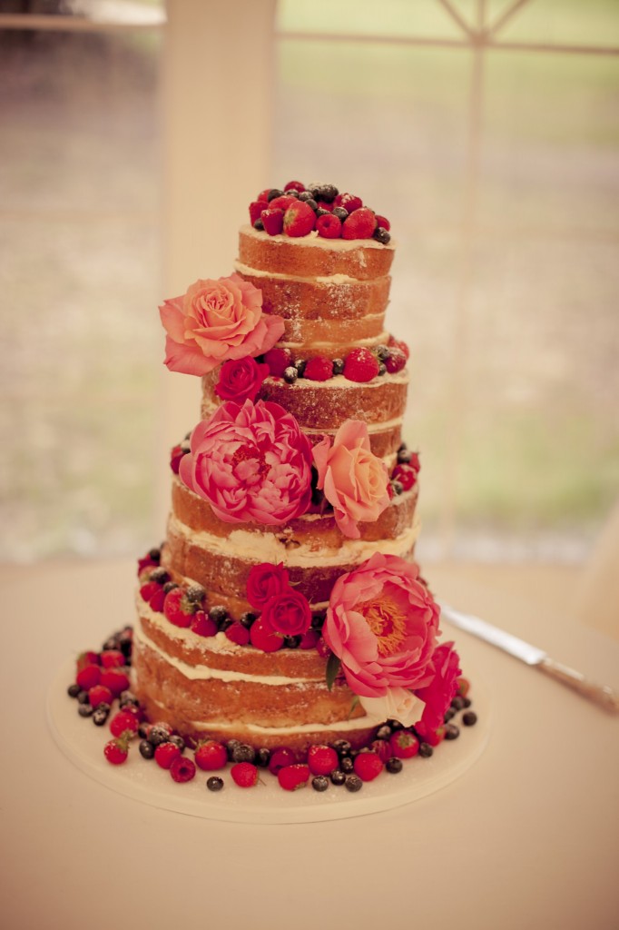 Naked wedding cake