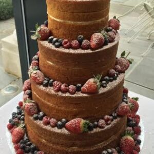 Naked cake with fruit