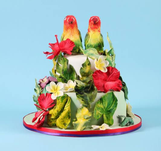 Novelty wedding cakes - Parrots