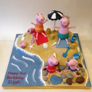 Peppa and family at the beach