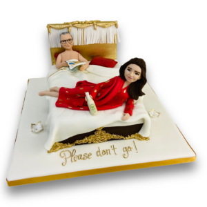 Couple in bed cake