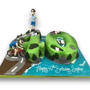 No 40 triathlon cake