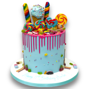 Candies and lollipops cake