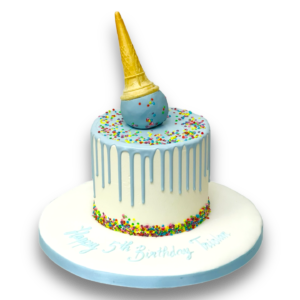 Blue drip Buttercream cake