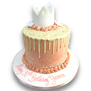 Buttercream with drip and crown
