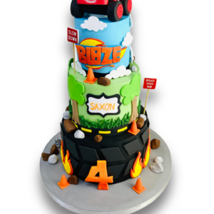 Blaze themed birthday cake