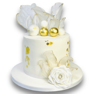 White rose cake