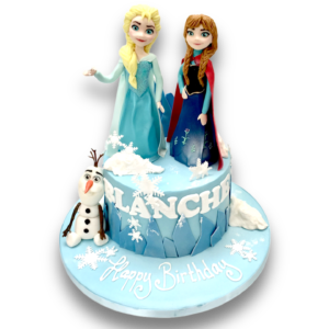 Anna, Elsa and Olaf cake