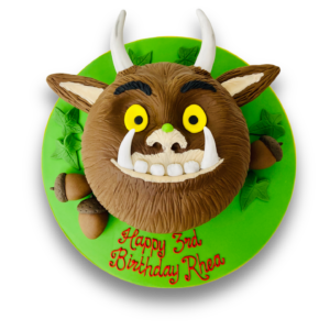 2D Gruffalo head cake
