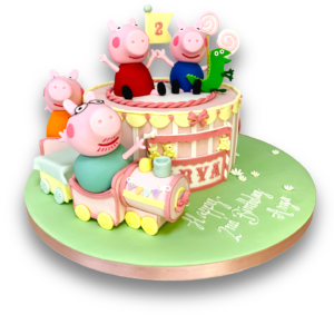 Peppa Pig and family train