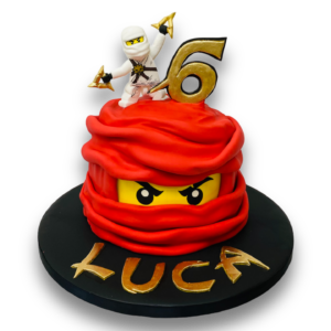 Lego Ninjago themed birthday cake