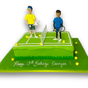 Tennis court cake