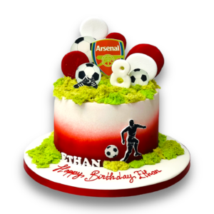 Arsenal themed birthday cake
