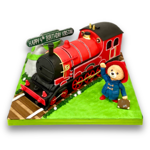 Paddington and train cake