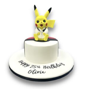Pikachu dressed as a doctor cake