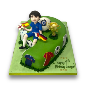 Football themed birthday cake