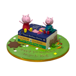 3D Peppa pig book cake