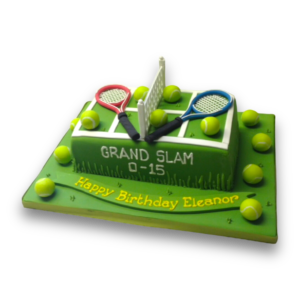 Tennis court cake